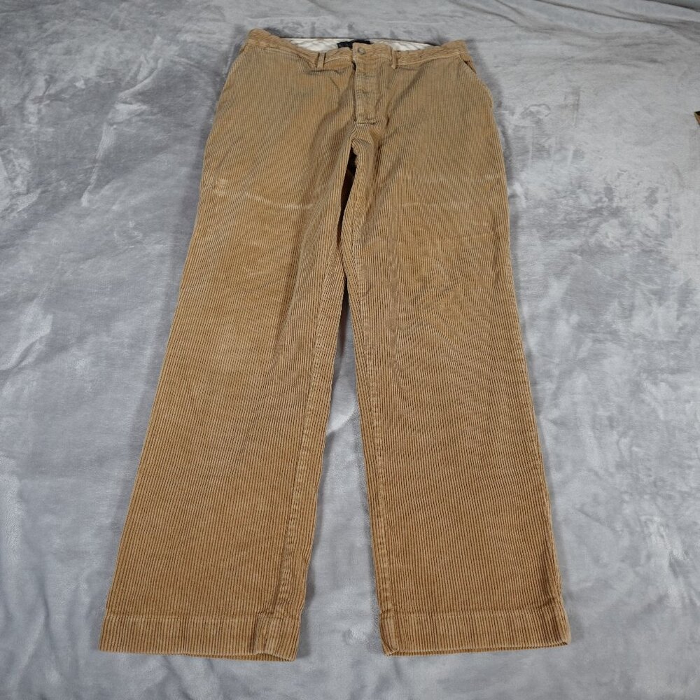 Polo Ralph Lauren Corduroy Chino Pants Mens 36x32 (Fits 34x31) Preppy Khaki